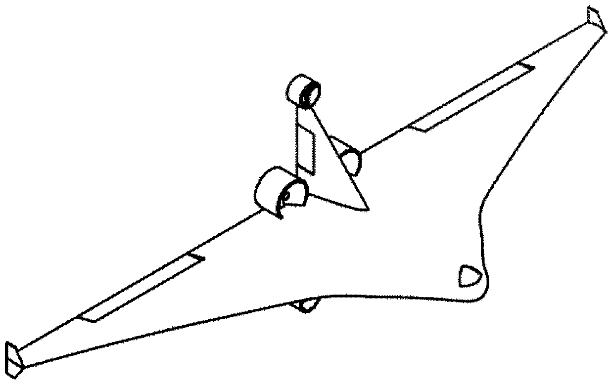 A flying-wing ducted fan vertical take-off and landing UAV