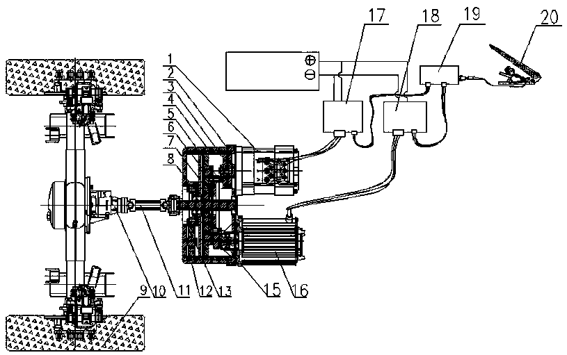 Electromobile dual-power continuously-invariable transmission