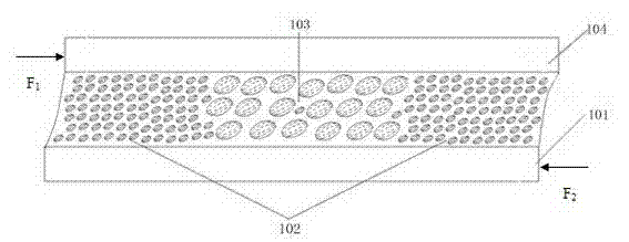 Strain liquid crystal dimming display glassware and manufacturing method thereof