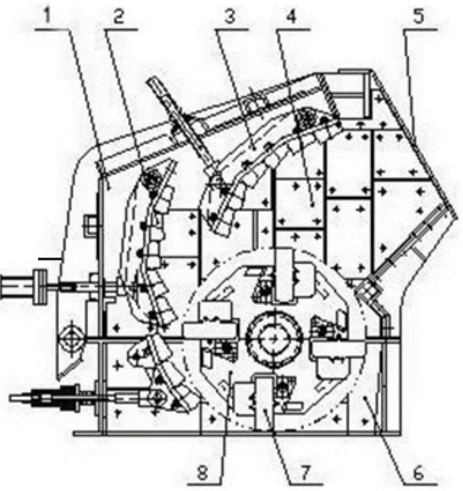 Ore crushing device capable of protecting lining plate against falling off