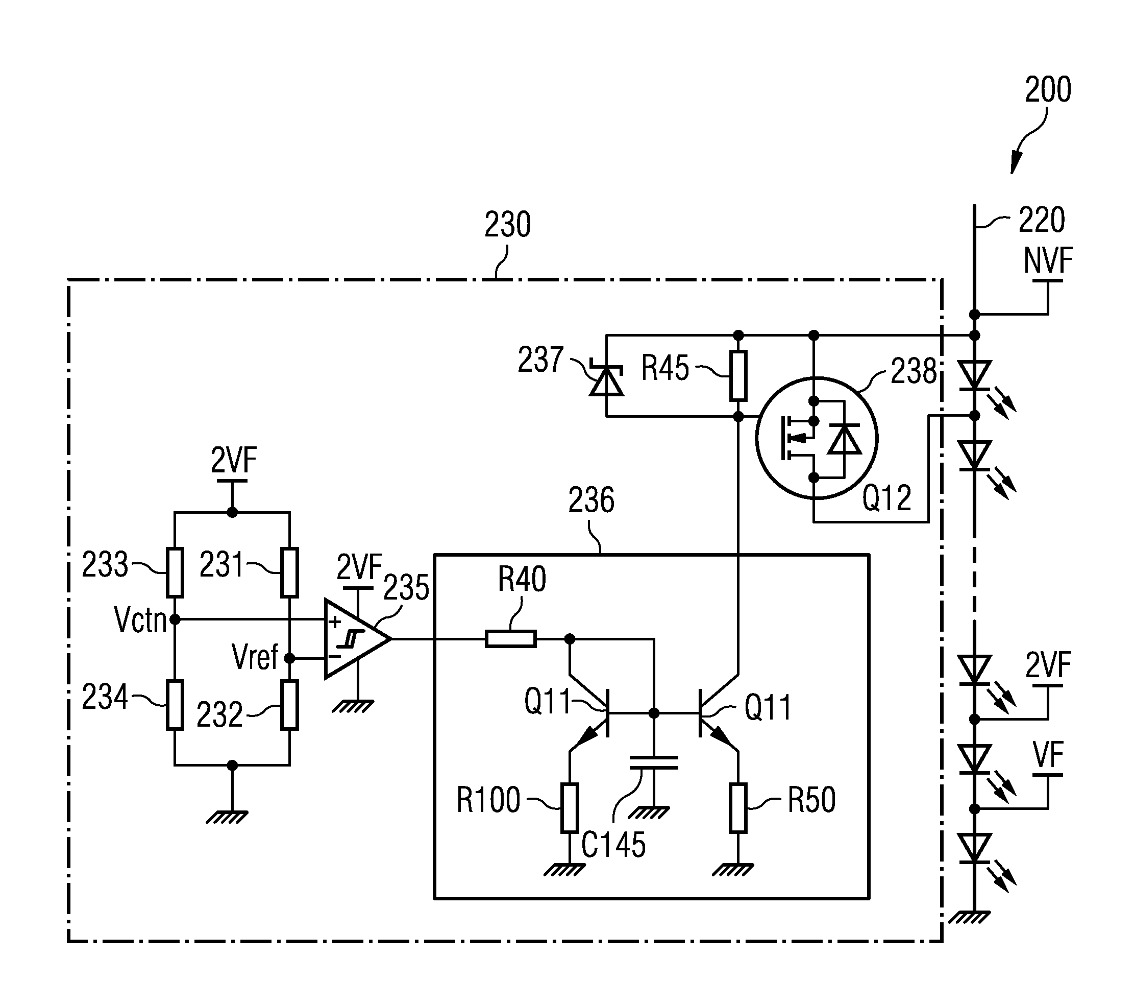 System for controlling the supply of power to and for thermal management of light sources