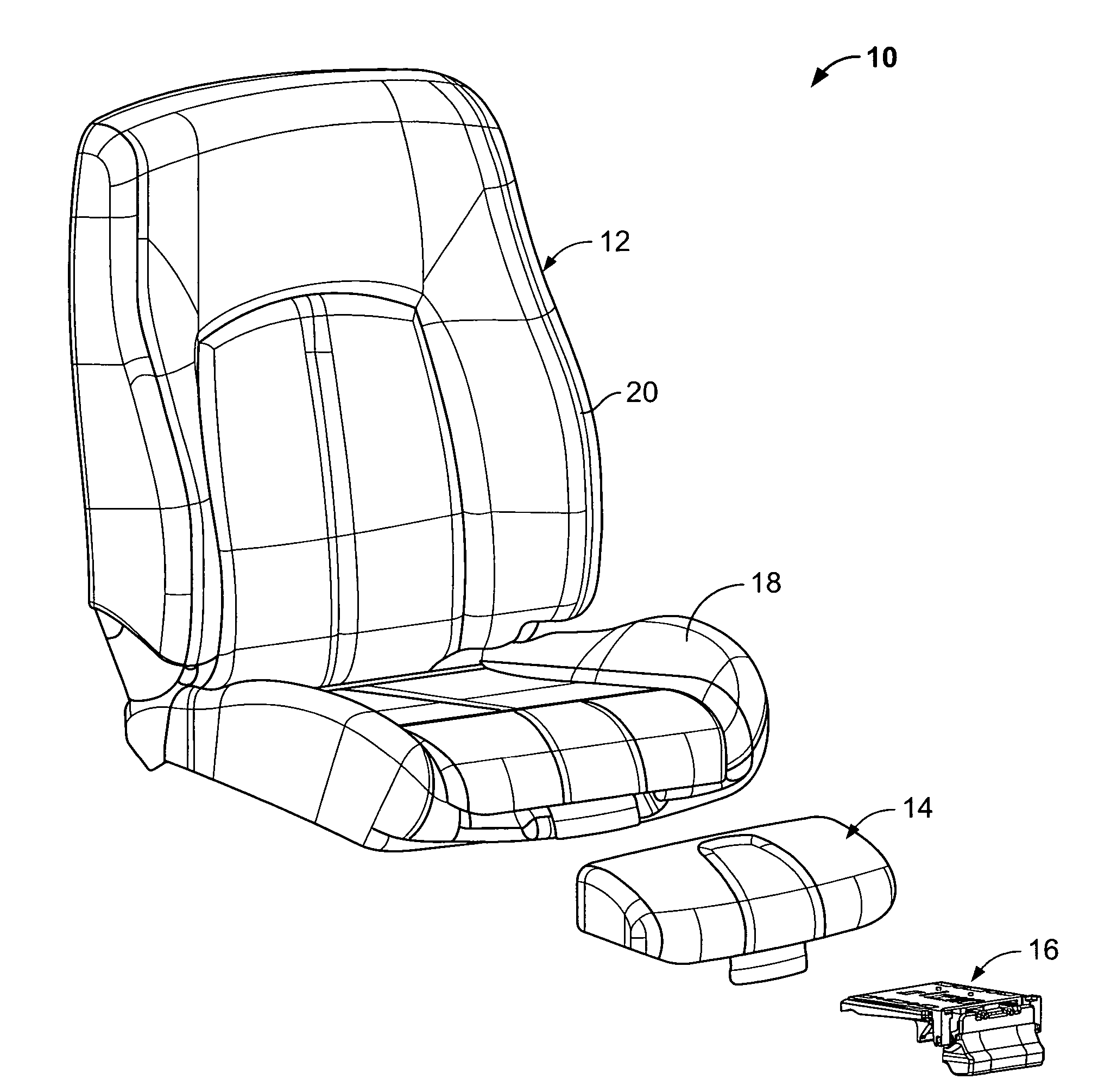 Thigh extension system for a vehicle seat