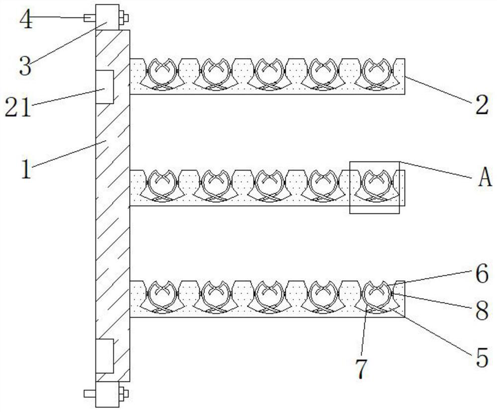 A bracket for laying cables