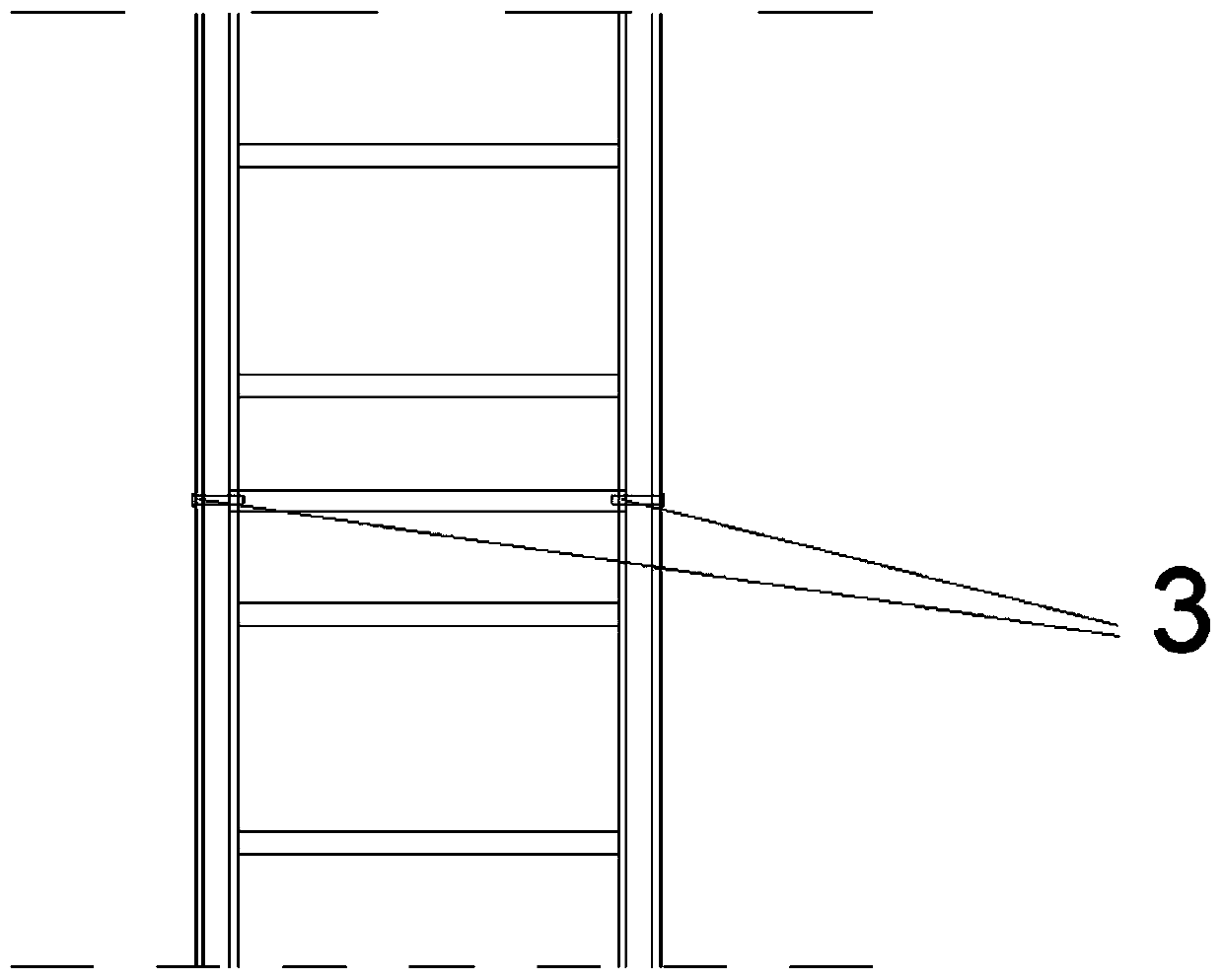 Testing device and method capable of achieving up-and-down climbing in counter-force well and turnover plate standing