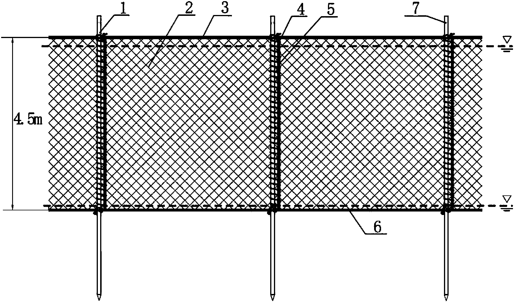 Method for manufacturing low-carbon type jellyfish fence device