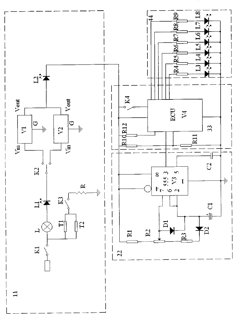 Circuit of aging test stand for engine electronic control units