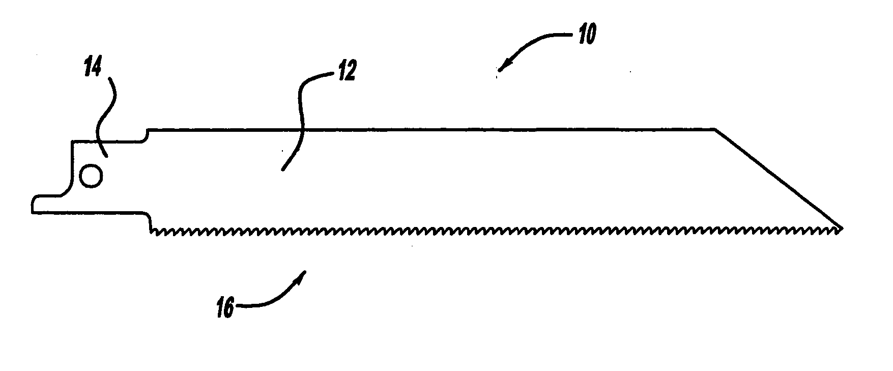Tooth form design for reciprocating saw blade