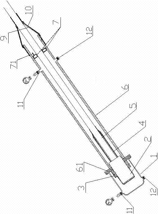 Tube-expanded airtight stay cable and application method thereof