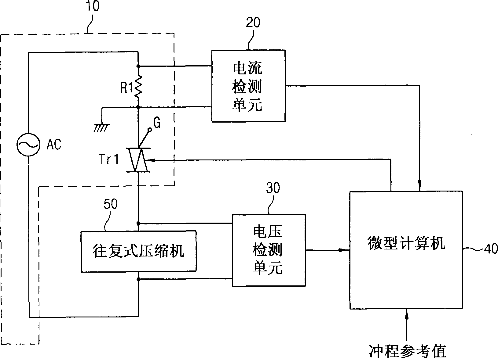 Drive controller and control method for reciprocating compressor