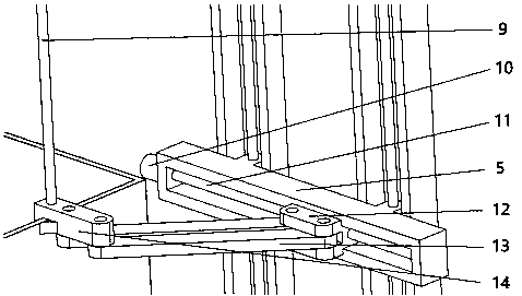 External wall construction supporting device and using method thereof