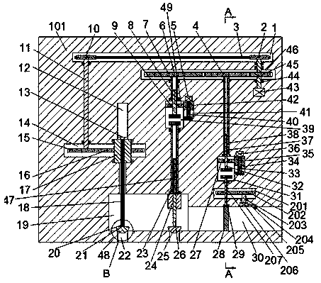 Adjusting device for gas input amount of turbine and using method thereof