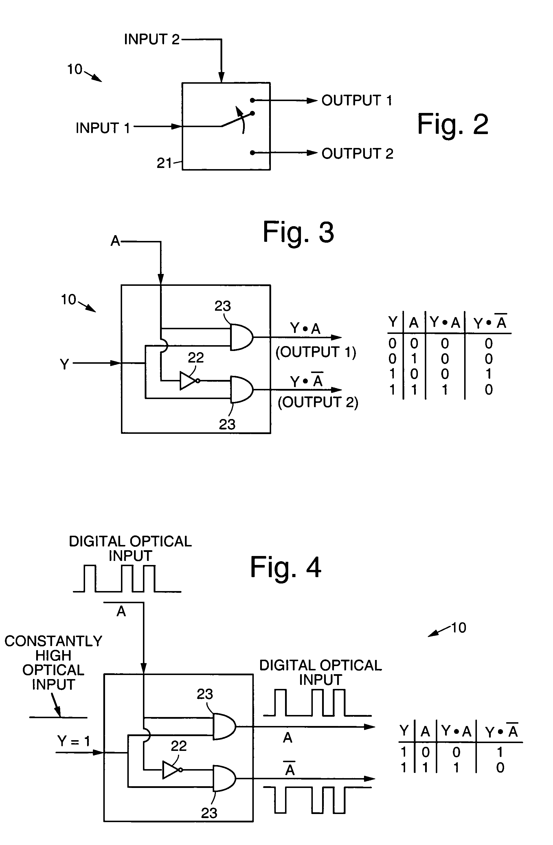 Optical memory and logic using cross-switches