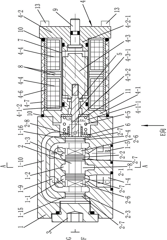 Solenoid directional valve and push rod and armature structure thereof