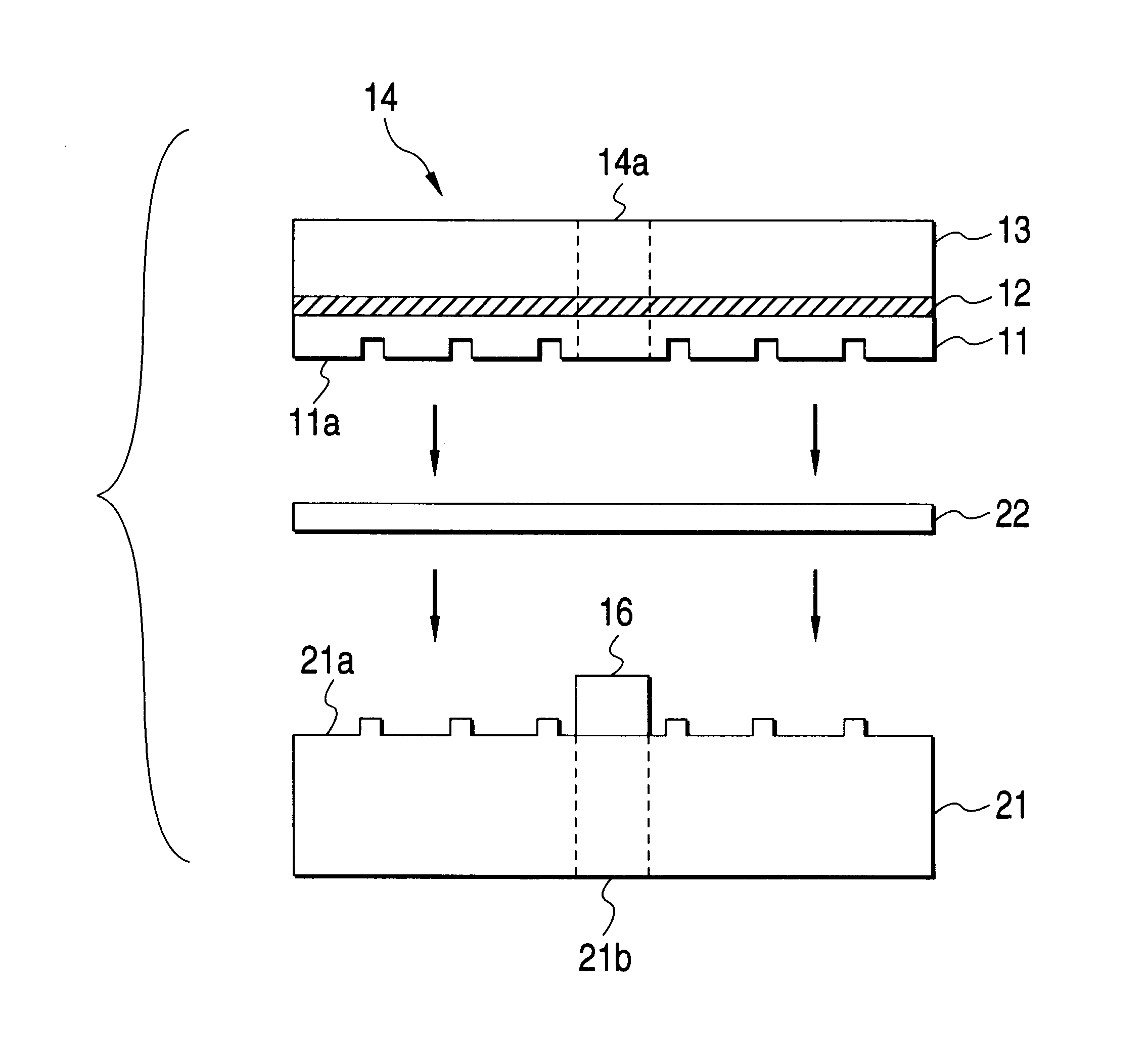 Method of manufacturing a disk and transfer method for the disk