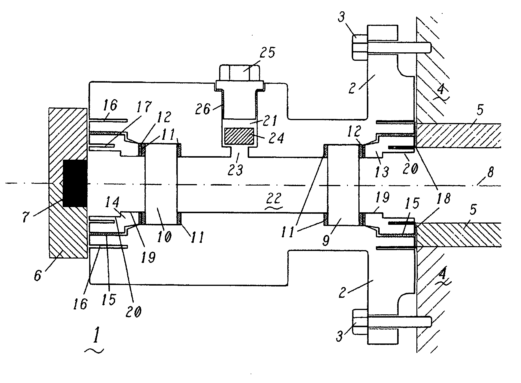 Flange for flame observation