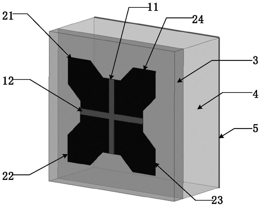 Mixed wave-absorbing diffuse reflection metasurface based on metal-graphene composite structure