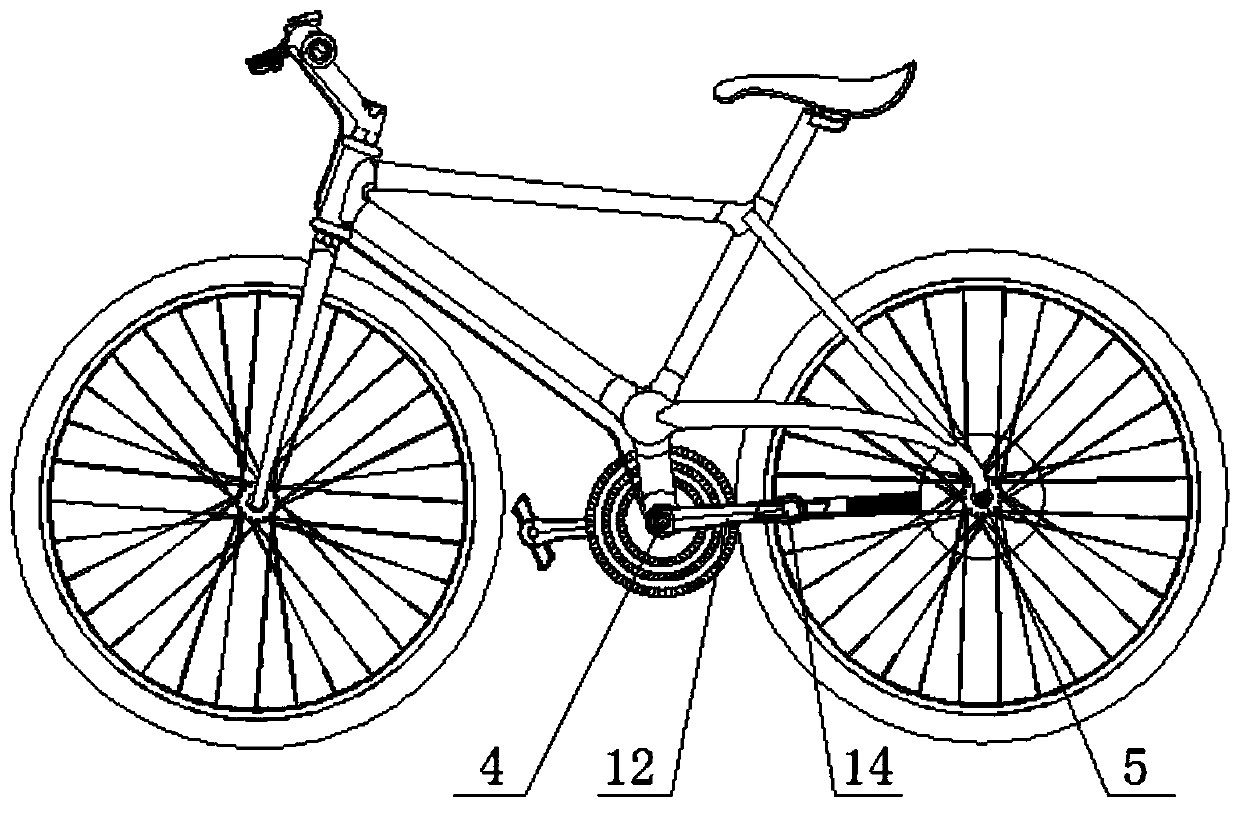 Novel chainless-type dual-speed-variable bicycle