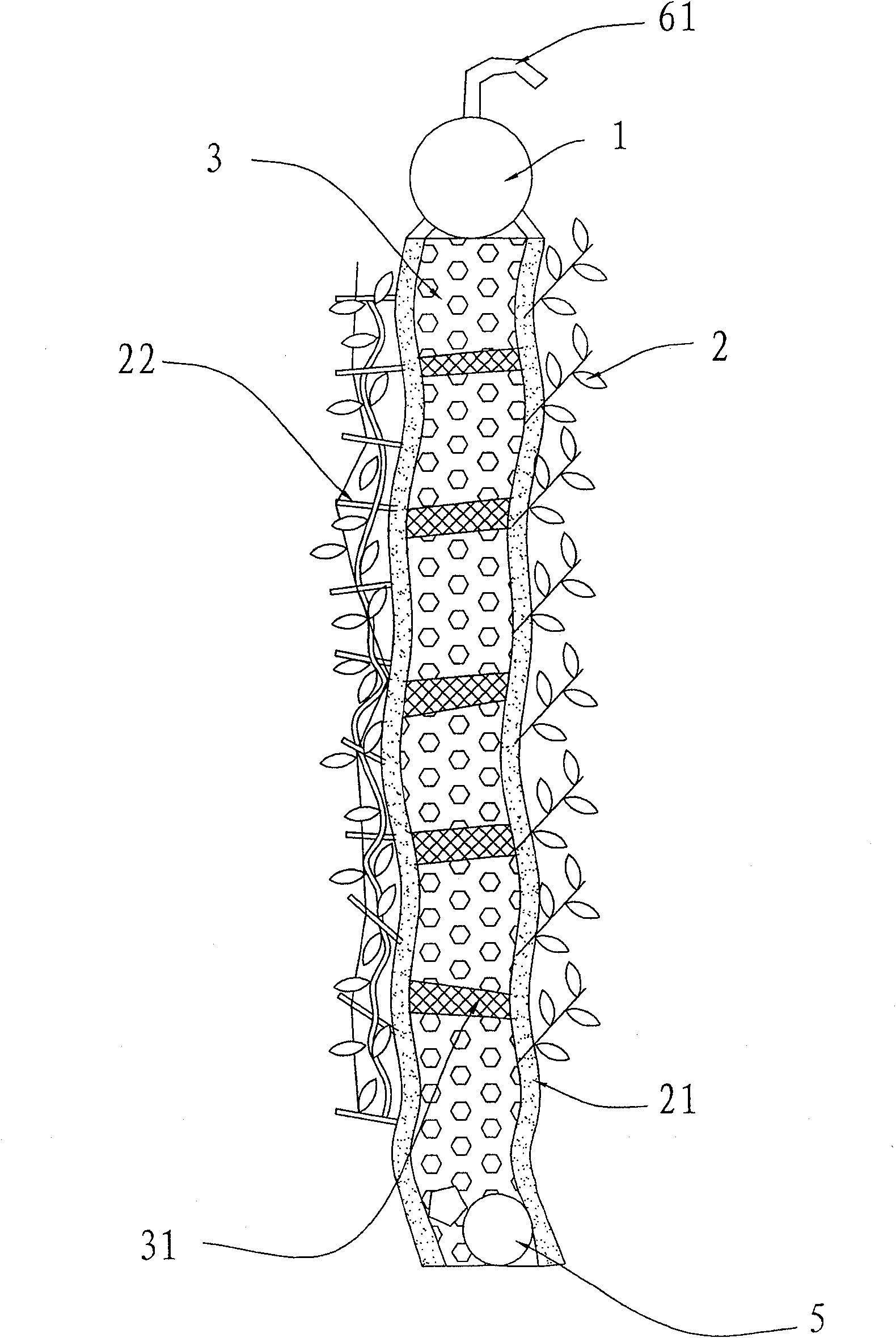 Device for filtering indoor air