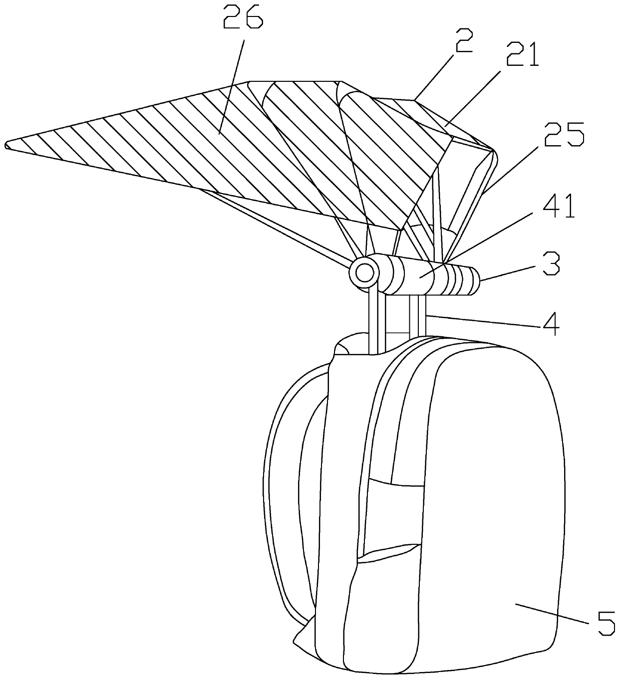 A multifunctional backpack umbrella