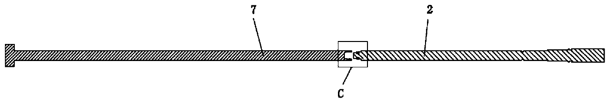 Quick-connection type center rod pulling structure and split type fidelity corer pressure experiment structure