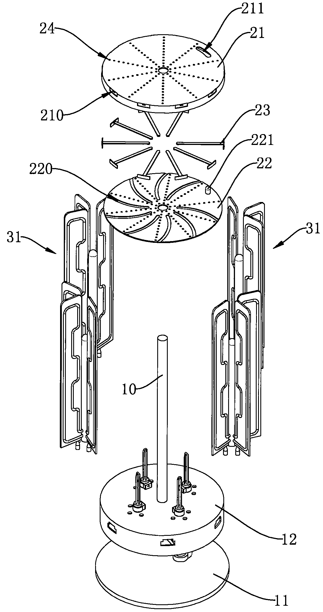 An electric heating oil