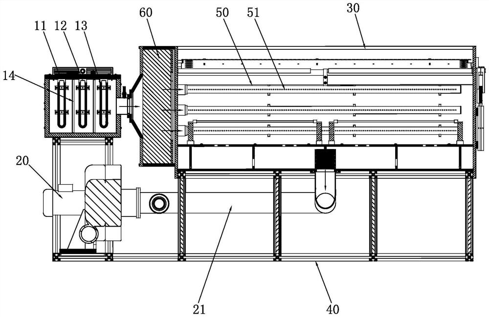 Plastic liner drying tank