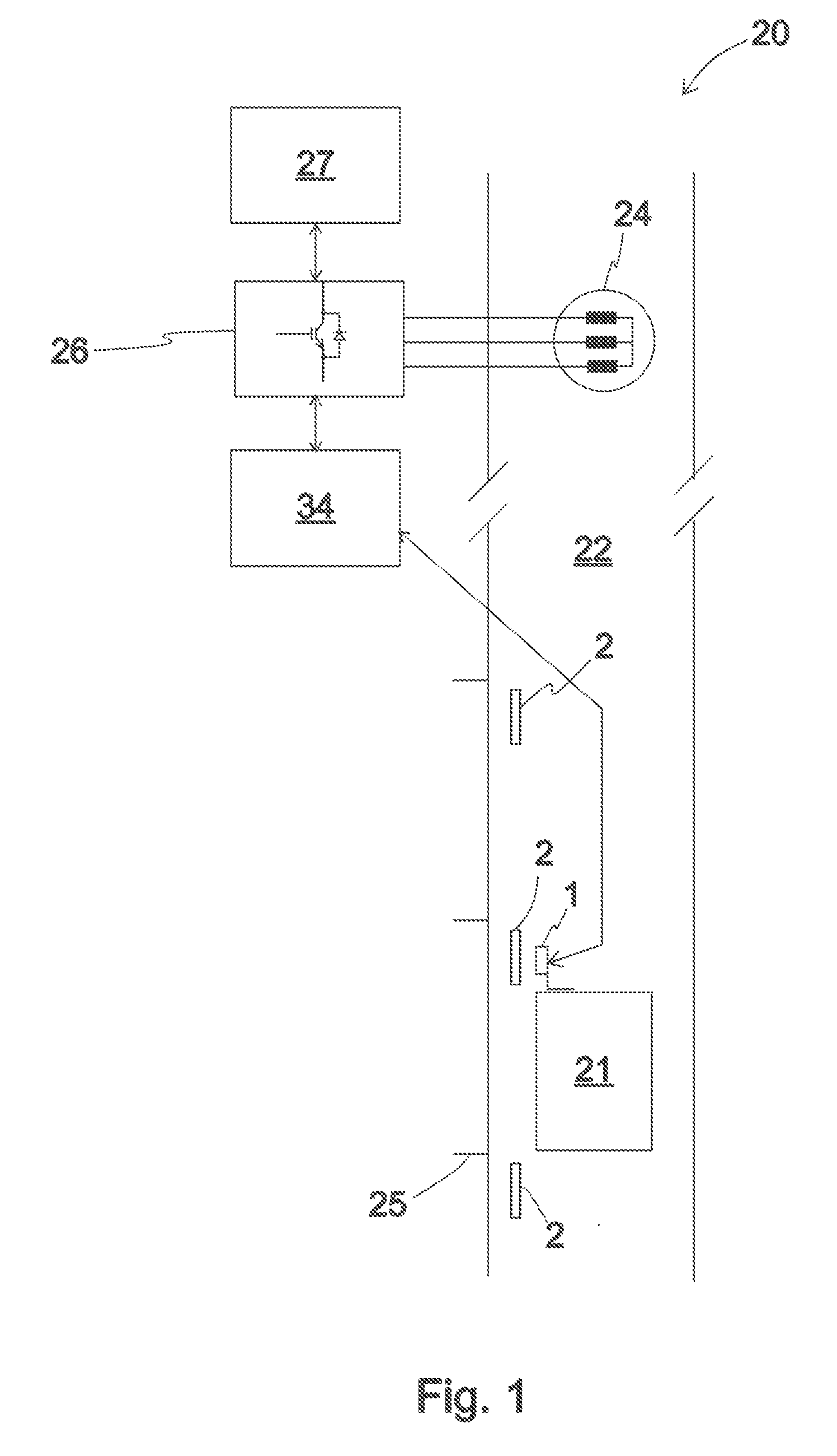 Method and arrangement for monitoring the operating condition of a transport system