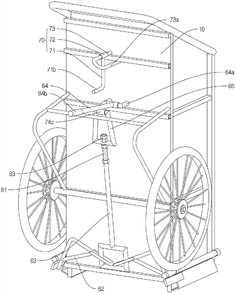 Brick carrying handcart with tension force adjusting function