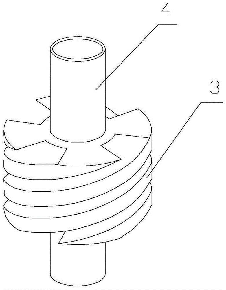 Screw type three-phase medium separator