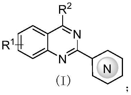 Application of 2-aza-arene-substituted quinazoline compound to preparation of antitumor drug