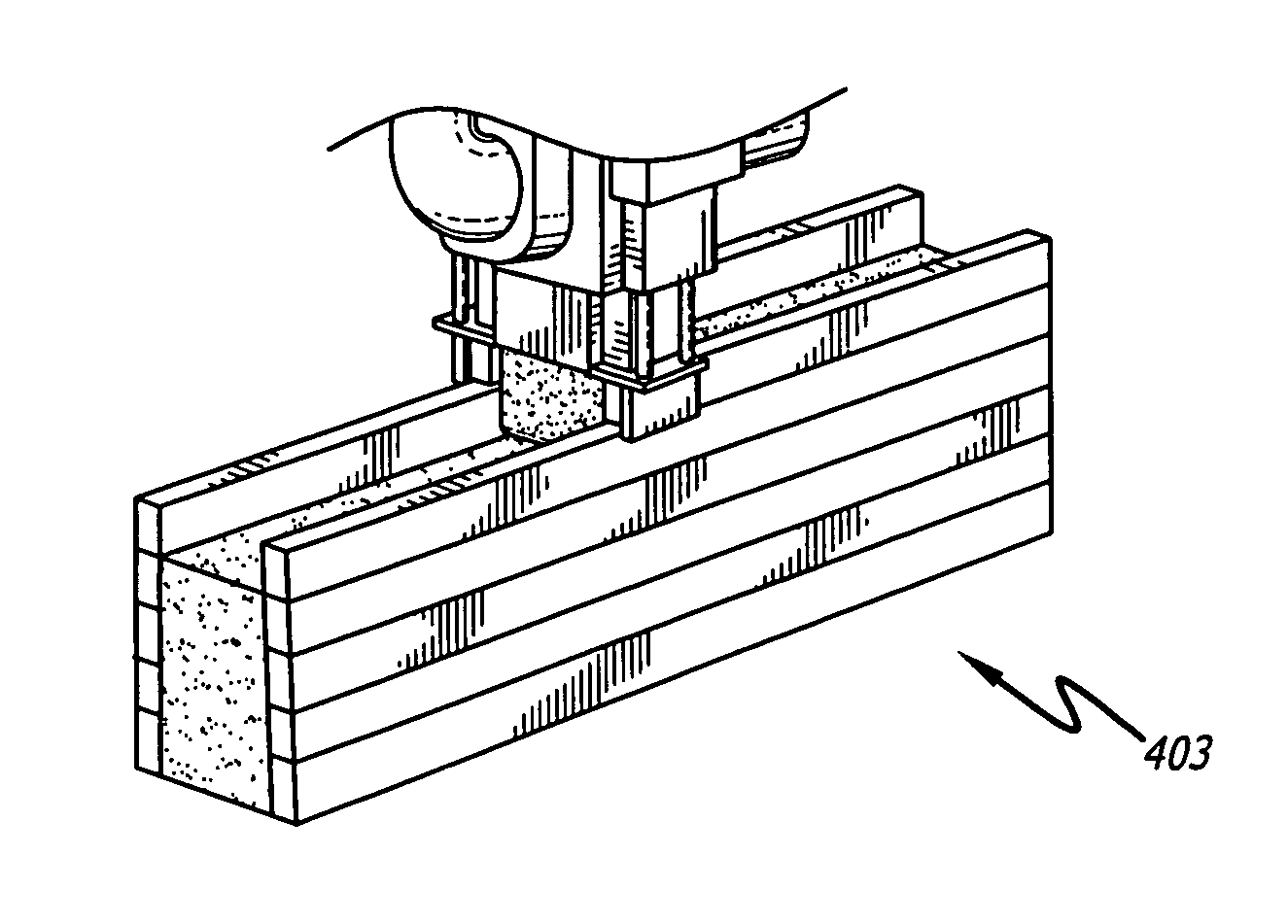 Multi-nozzle assembly for extrusion of wall