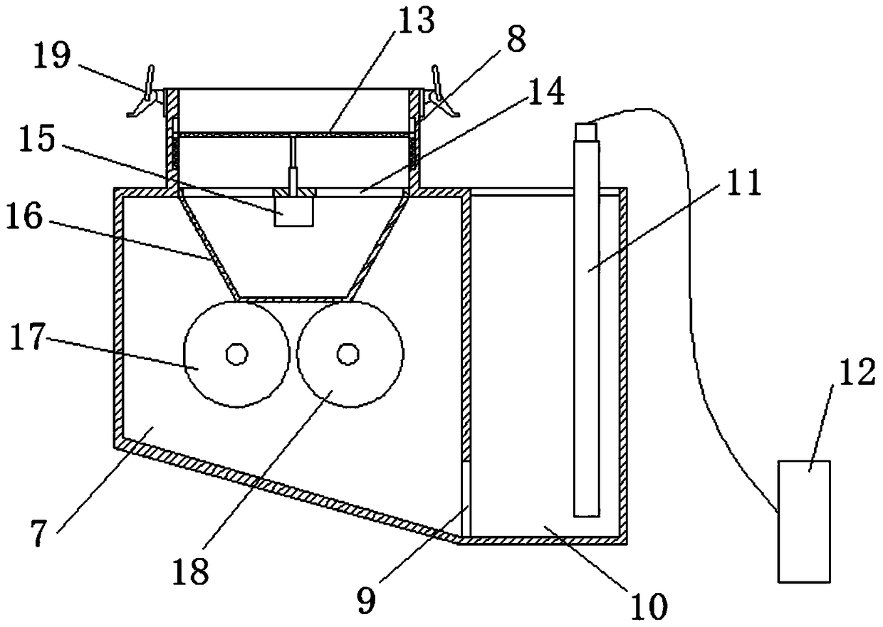 Positioned sampling and rapid detection device for chlorine ion content testing