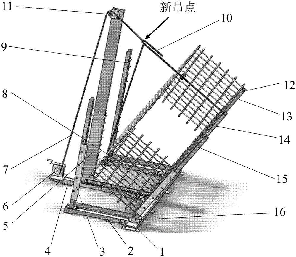 A heavy object tilting device
