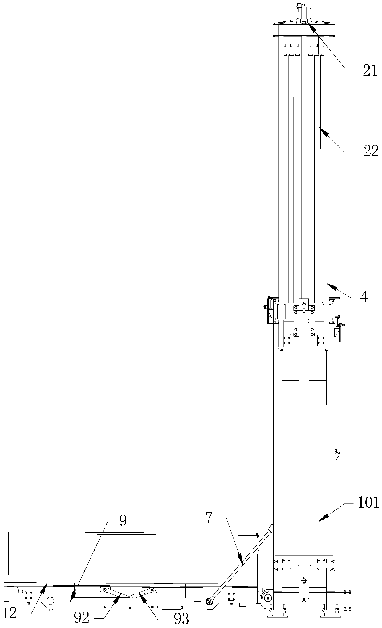 Vertical gypsum wallboard machine