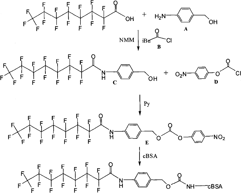 Preparation method of perfluorooctanoic acid artificial complete antigen