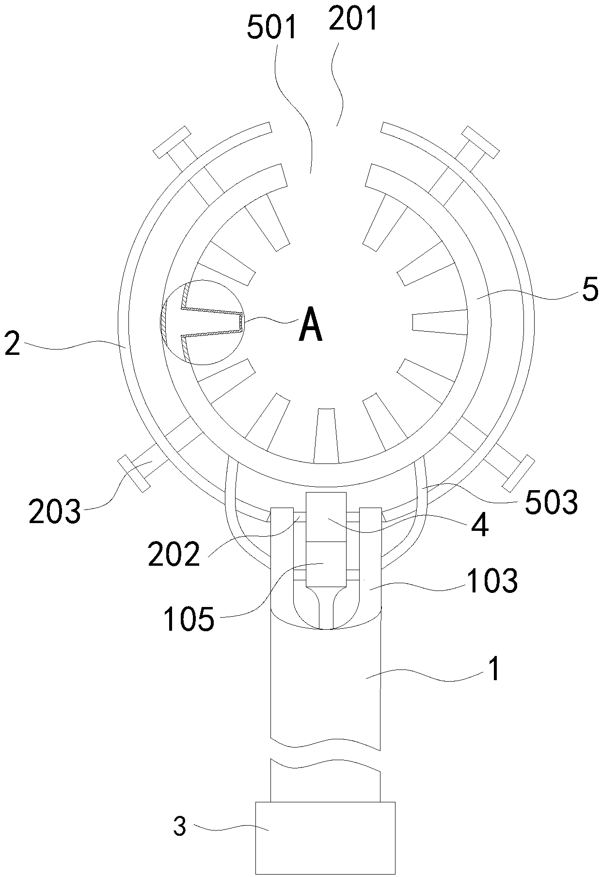 Adjustable tree whitening device and using method thereof