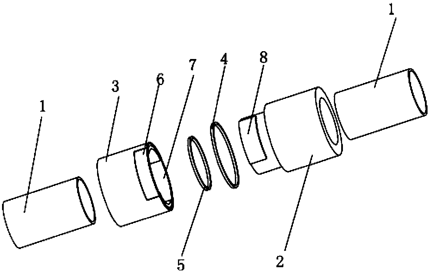 Pipeline joint with self-locking structure