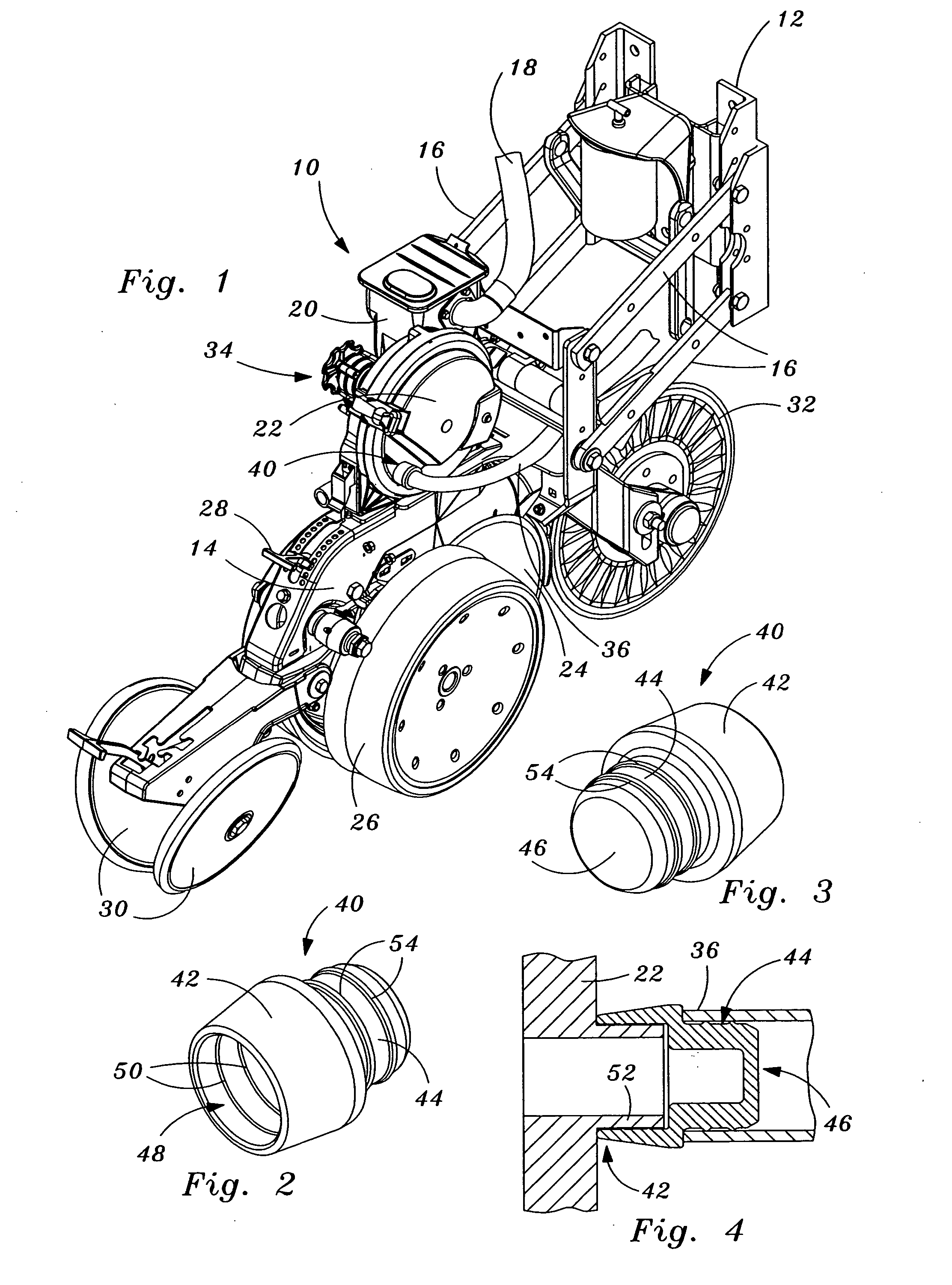 Pneumatic plug for a seed meter