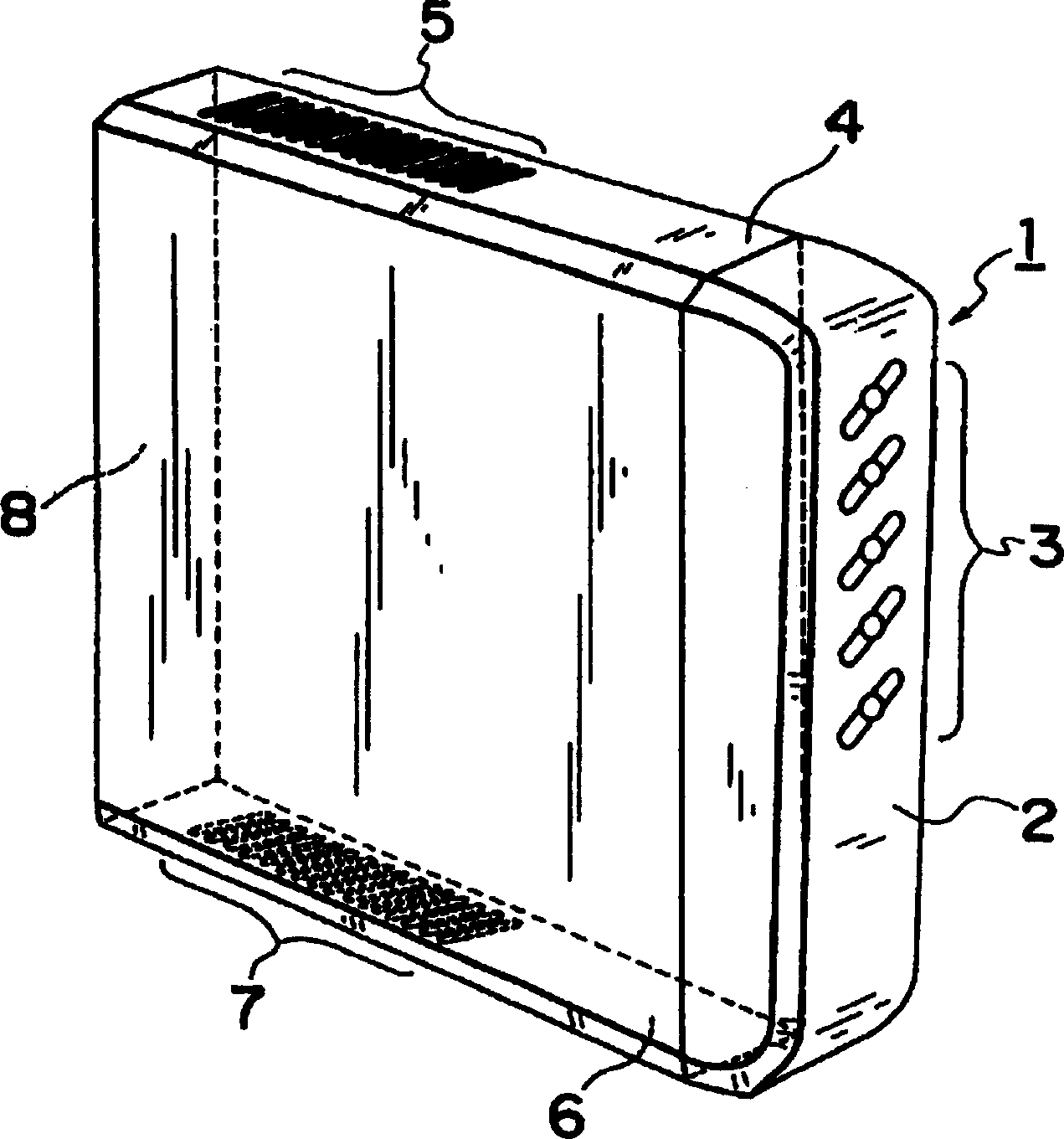 Thin type cable modem and stand for mounting the same