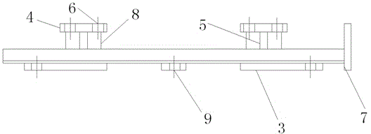 Hole drilling positioning die of top beam spring sleeve