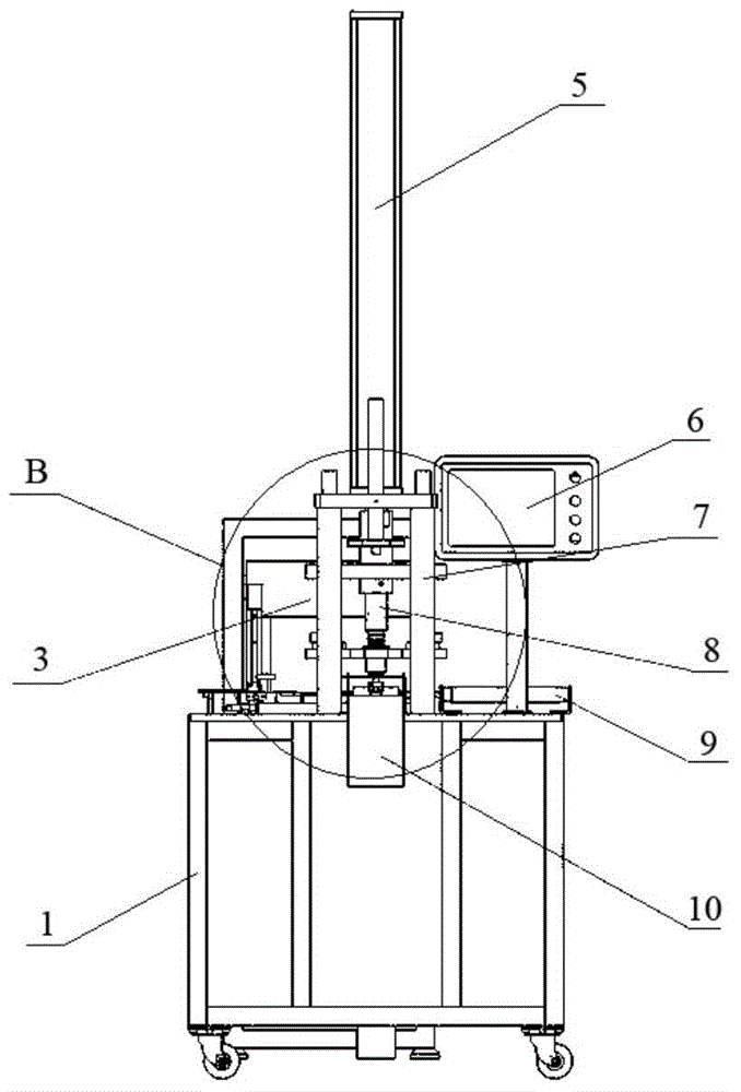 Automatic riveting apparatus of loudspeaker U iron and basin stand