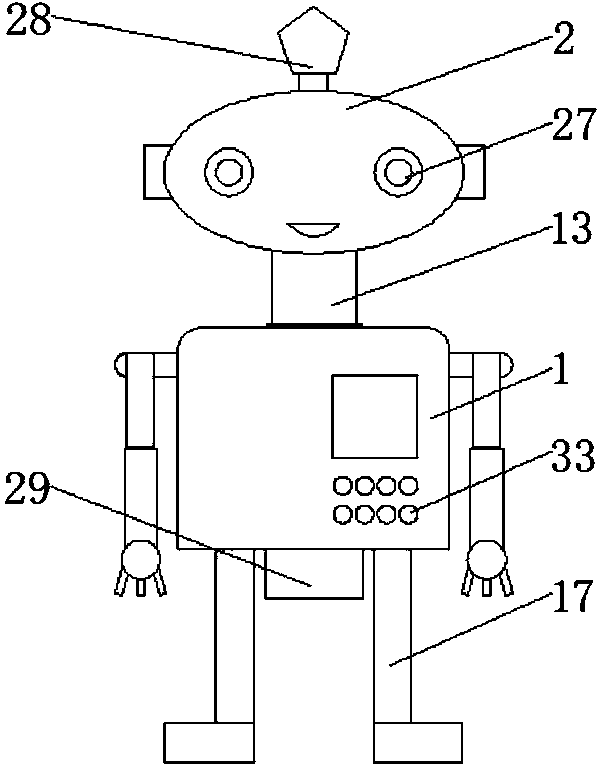 Patrol robot with intelligent warning function