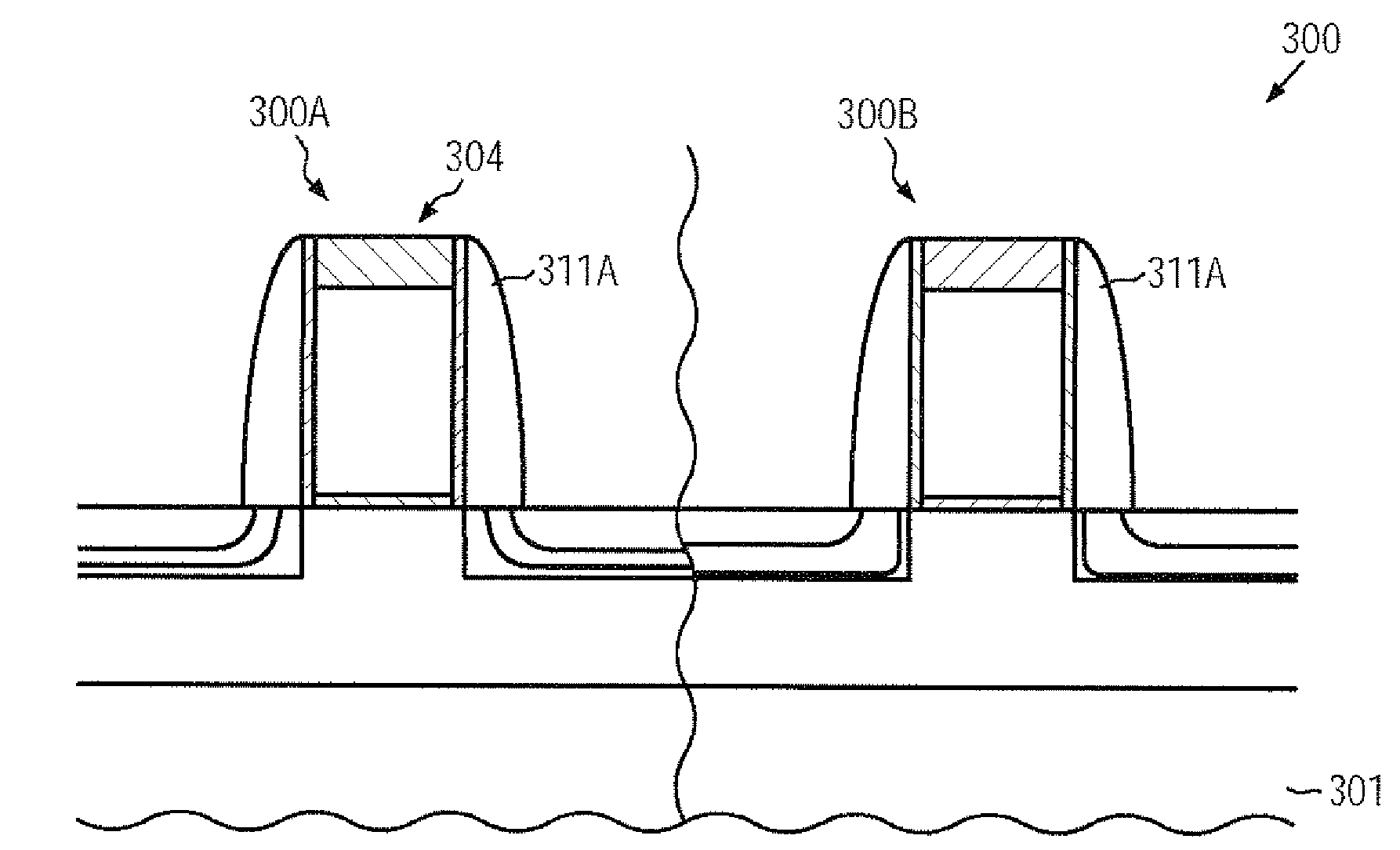 In situ formed drain and source regions in a silicon/germanium containing transistor device