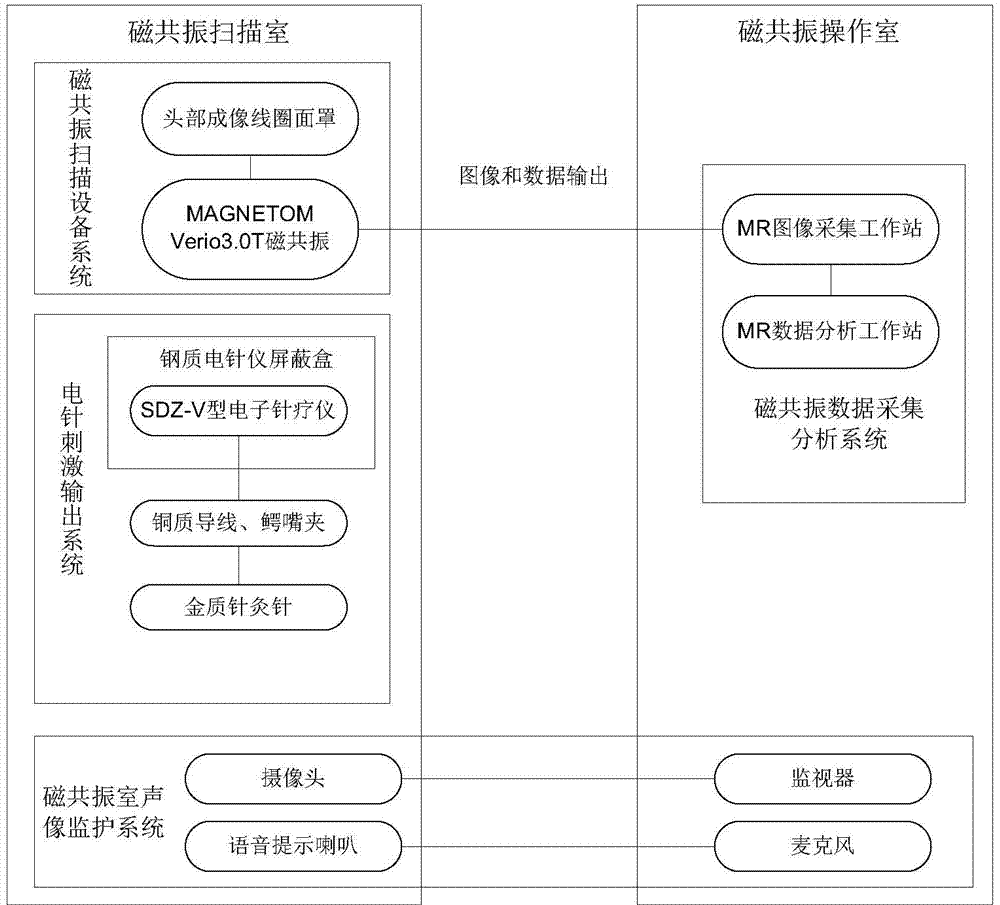 Acupuncture experiment system based on magnetic resonance imaging