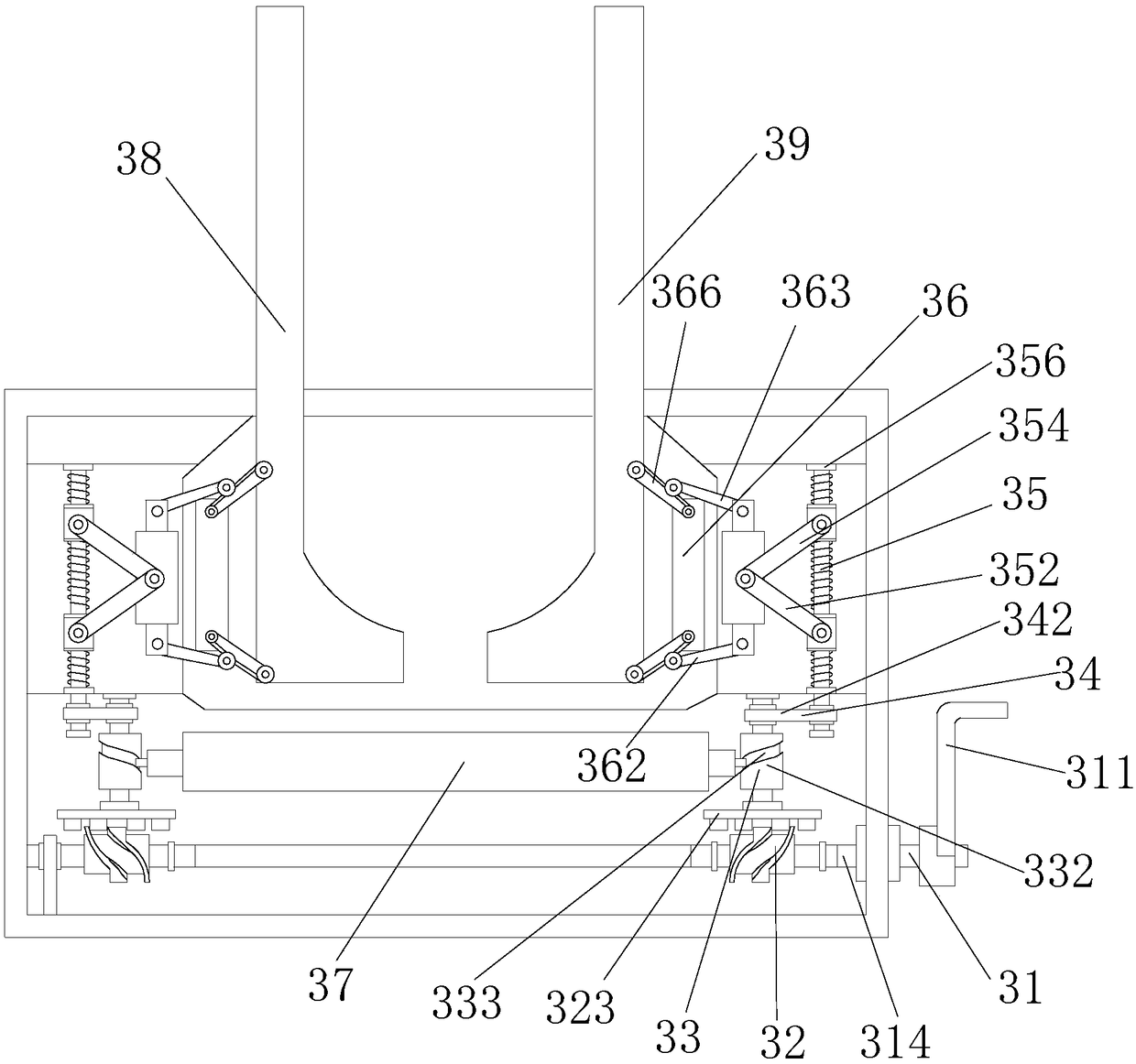 Bed plate weighing device of industrial vehicle