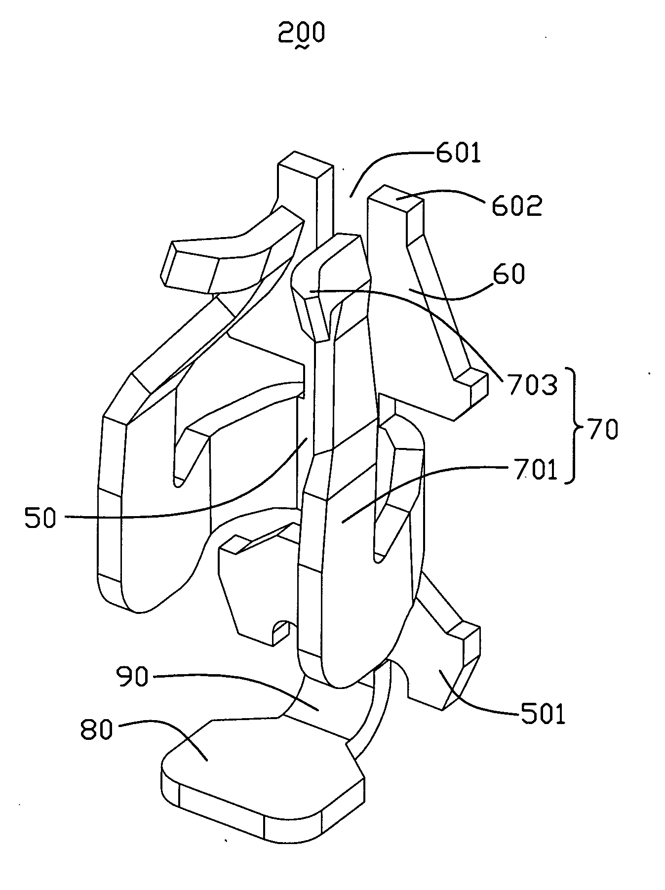 Conductive contact for CPU socket connector