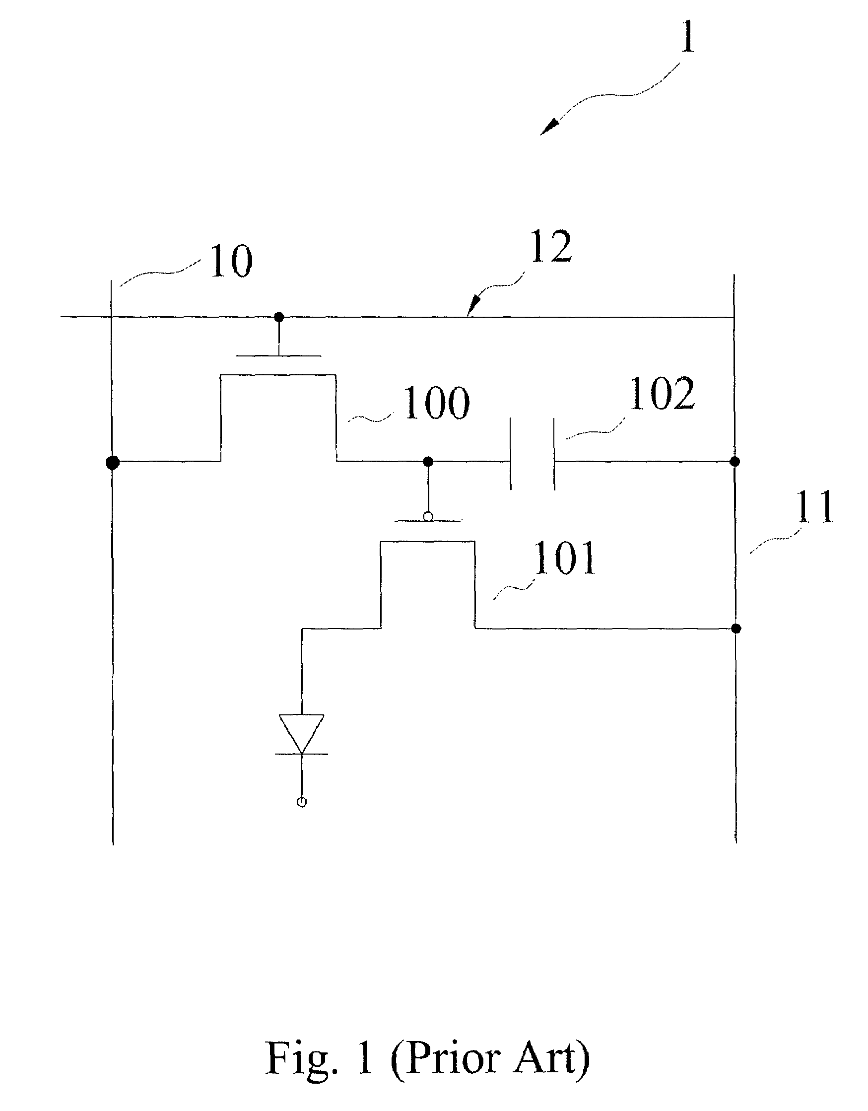 Pixel circuit for active matrix OLED and driving method