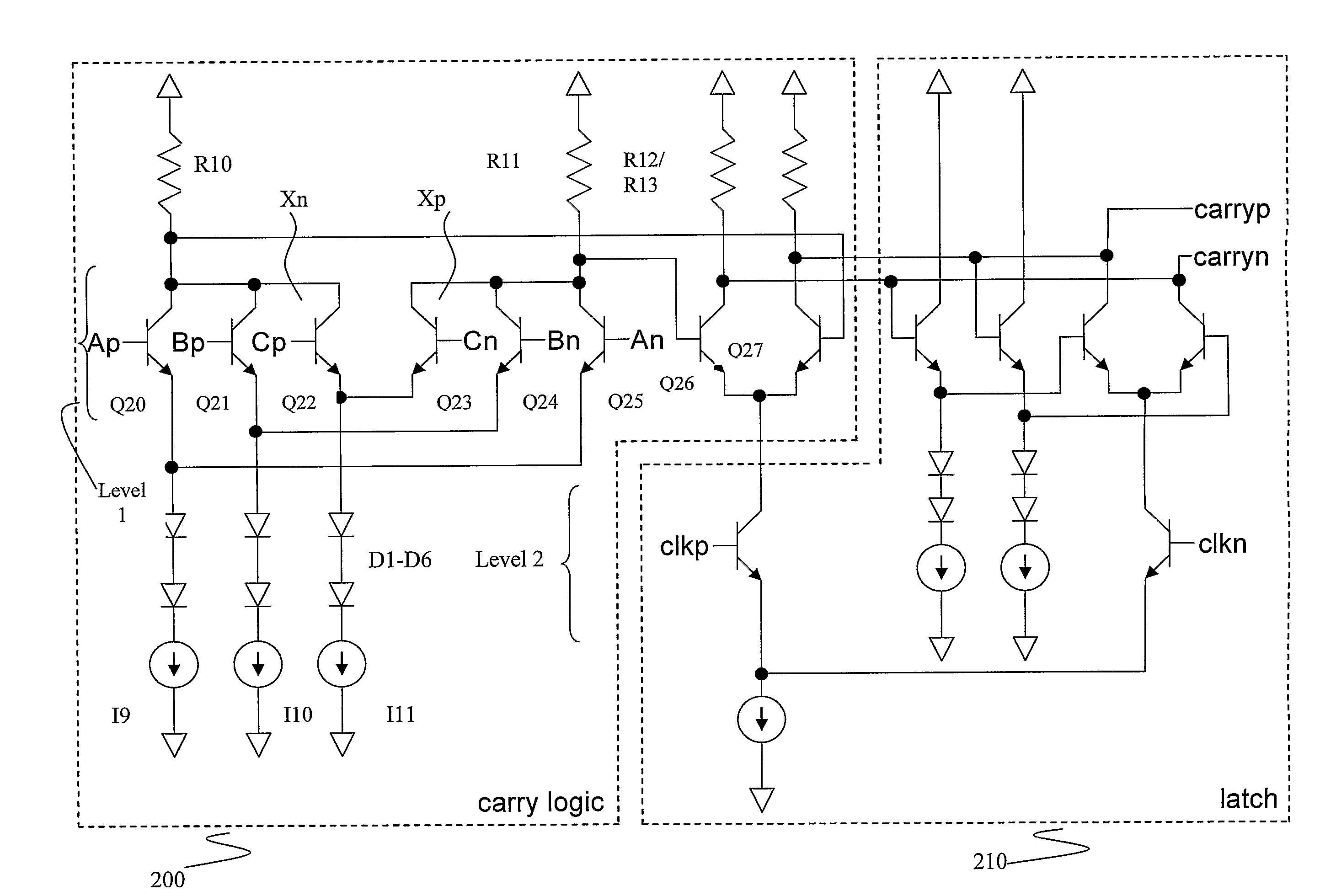 Single-level parallel-gated carry/majority circuits and systems therefrom