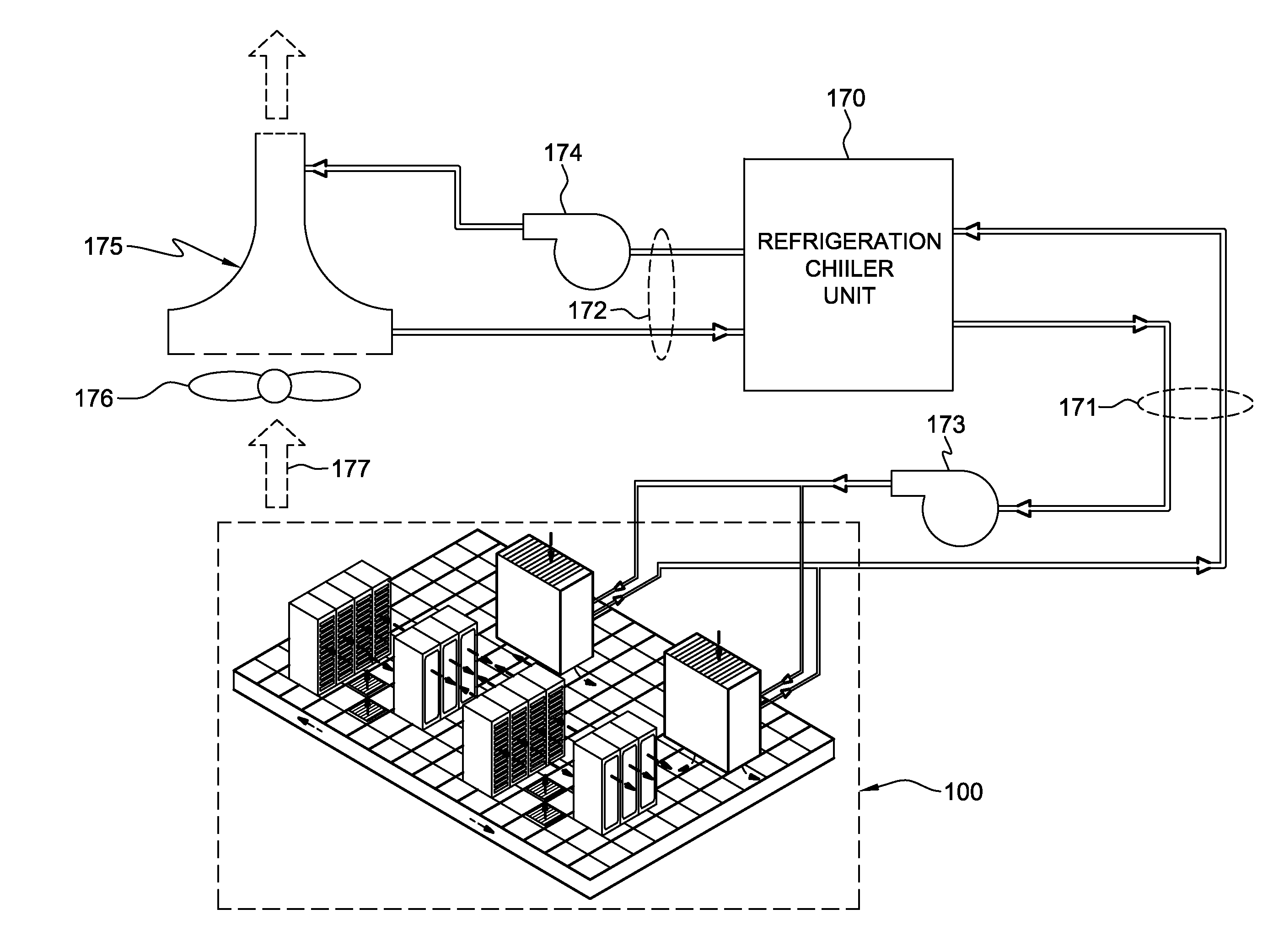 Ground-based heat sink facilitating electronic system cooling