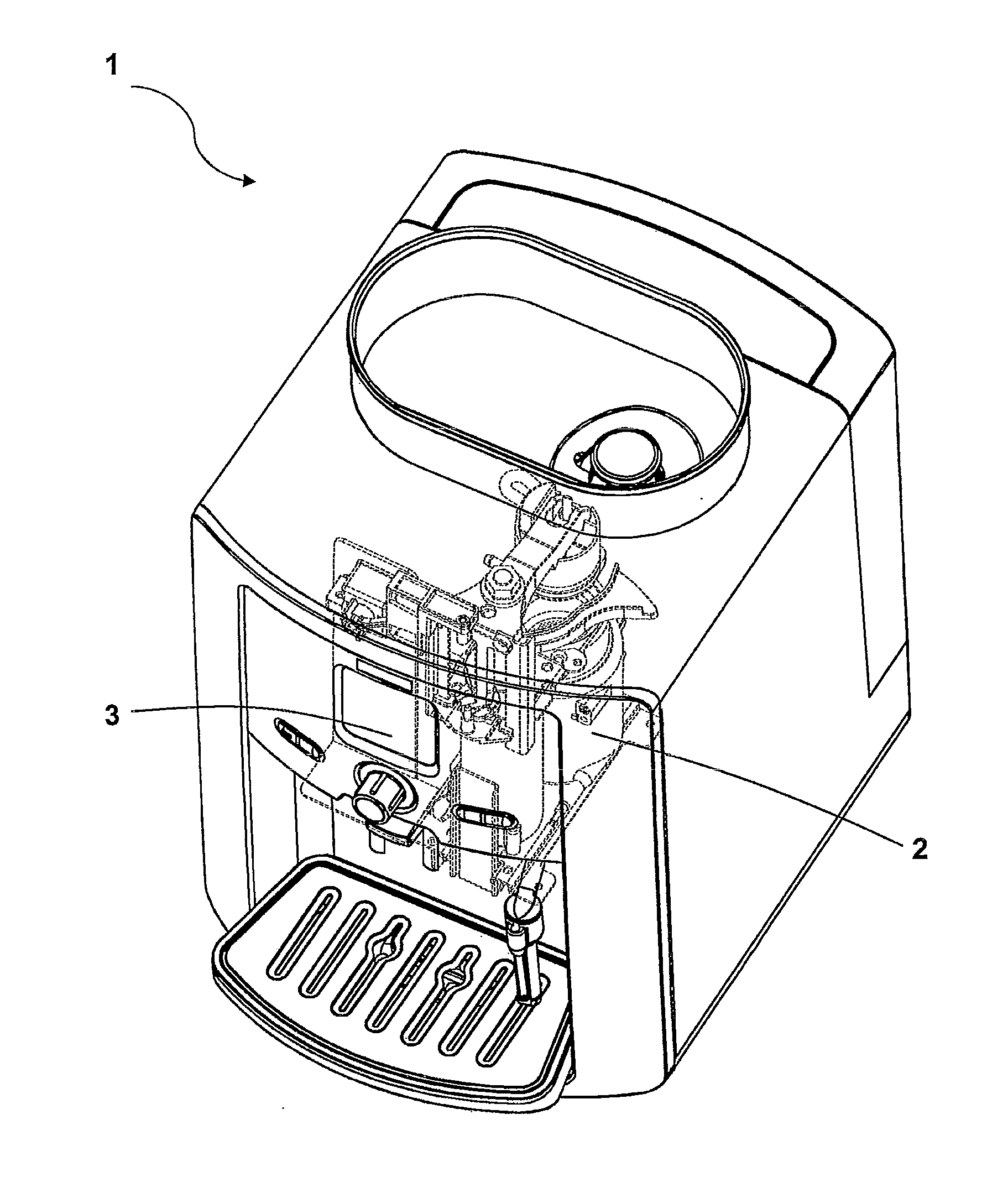 Brewing Device With Ground Coffee Quantity Control and Coffee Machine Comprising Such a Device
